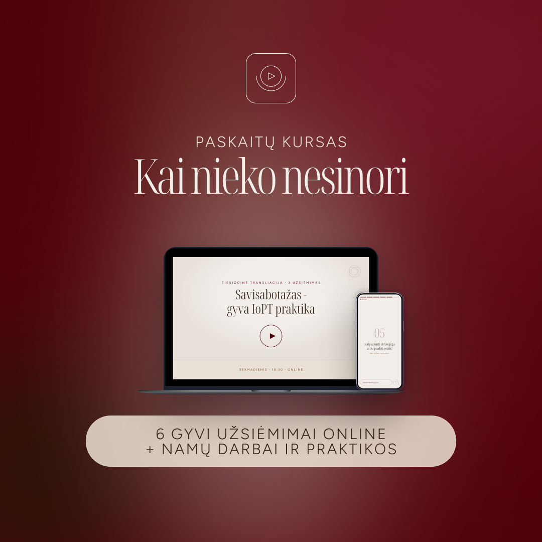 Paskaitų kursas "Kai nieko nesinori"
